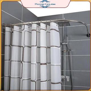 Thanh treo rèm tắm cong có thể mở rộng điện Thanh treo rèm tắm bằng thép không gỉ hình chữ L bằng thép không đục lỗ Đường ray rèm phòng tắm cỡ 3.