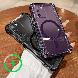 Thích hợp cho vỏ điện thoại REALME C71 C75 / 14X TPU sạc từ tính bốn góc chống rơi vỏ mềm trong suốt WBQ 000