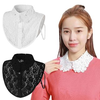 Cổ áo ren đen trắng tháo rời, phụ kiện thời trang cho nữ