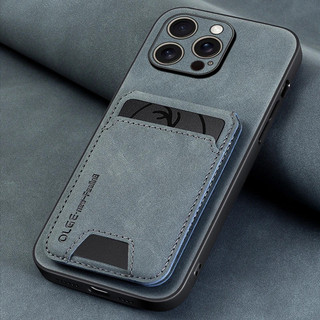 Ốp điện thoại đựng thẻ da sang trọng cho iPhone 16E 16 17 15 14 13 11 Pro max túi đựng thẻ ví da PU chống sốc mặt sau
