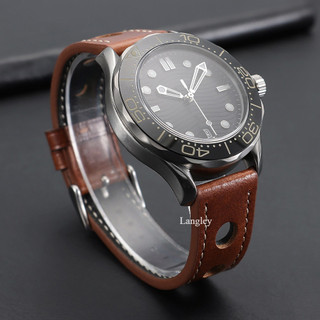 Vintage Rally Da Thật Chính Hãng Dây Đeo Đồng Hồ 20 Mm 22 Mm Phát Hành Nhanh Da Bò Dây Đồng Hồ Cho Nam Nữ Đồng Hồ Vòng Tay Ban Nhạc Porus Đen Nâu Xanh Xám
