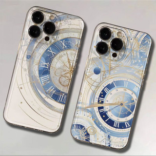 Ốp điện thoại đồng hồ sáng tạo cho iPhone 17Air / 16 / 15PLUS / 14 / 13pro Max / 12 / 11 / X / XS / 7 / 8, cá tính sáng tạo. Vỏ trong suốt, chống thấm nước, chống sốc, vỏ bảo vệ