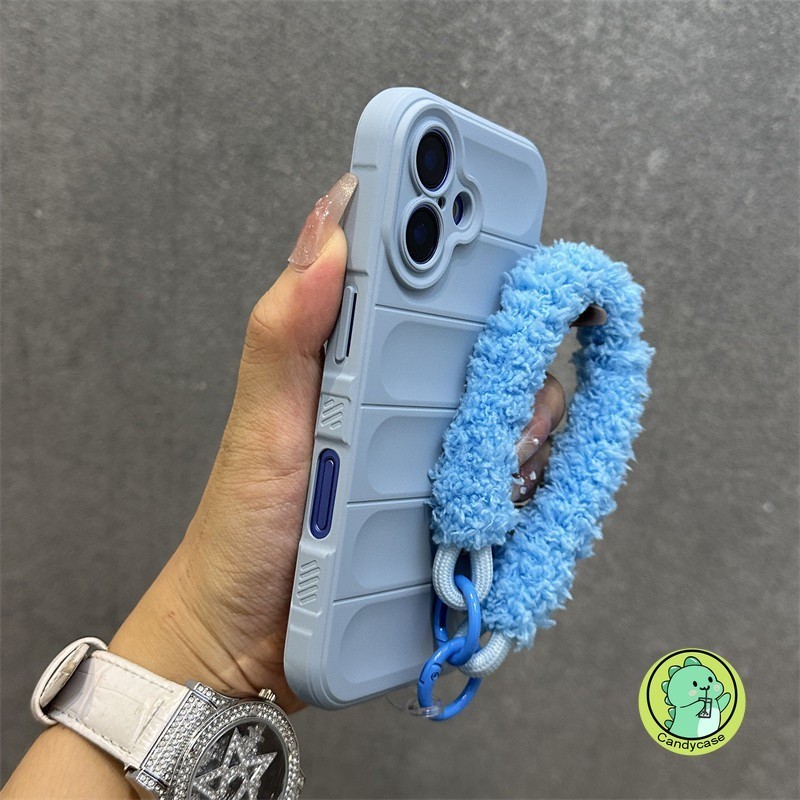 Ốp Điện Thoại 3D Có Dây Buộc Sang Trọng Cho Xiaomi 17 Pro Max 15 15T 14T Pro 5G 4G Vỏ Đơn Giản Dây Đeo Màu Kẹo Dễ Thương Chống Sốc Trượt Matte Vỏ Mềm