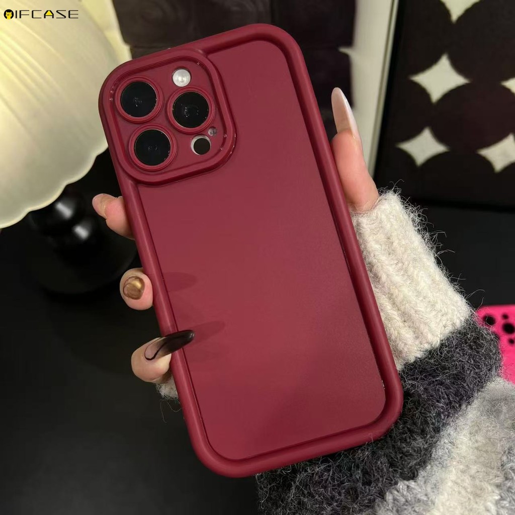 Dành Cho OPPO A60 A40 A3X A3 A76 A96 A38 A18 A36 A78 A79 A98 A17K A15S A58 A58X A57s A77s Ốp Điện Thoại Dày Chống Sốc Đen Rượu Vang Đỏ Người Đàn Ông Bé Gái Vỏ Đơn Giản