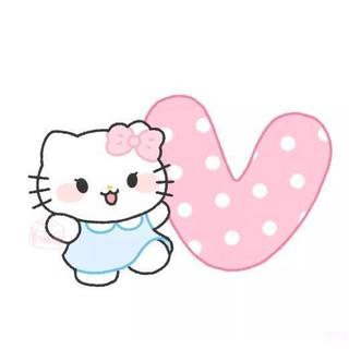 2 Kitty Móc Khóa Chữ Cái Dễ Thương Mica 2 Mặt In Theo Yêu Cầu Thiết Kế Độc Đáo