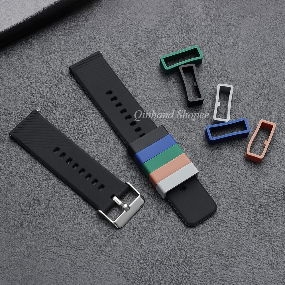 2 Chiếc Cao Su Silicon Dây Đeo Đồng Hồ Nhẫn Vòng Giữ Dây Đeo Đồng Hồ Giữ Vòng 18mm 20mm 22mm 24mm Vòng Tay Bảo Vệ Giá Đỡ Xanh Xanh Xanh Nâu Đen Xám