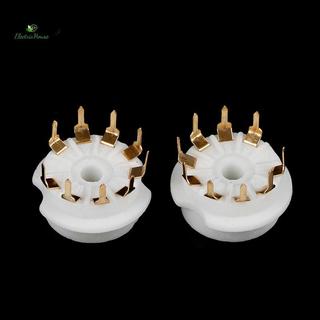 [Nhà Điện] 1 Đế van soet ống gốm 9pin mạ vàng cho 12AX7 12AU7 ECC83 mới