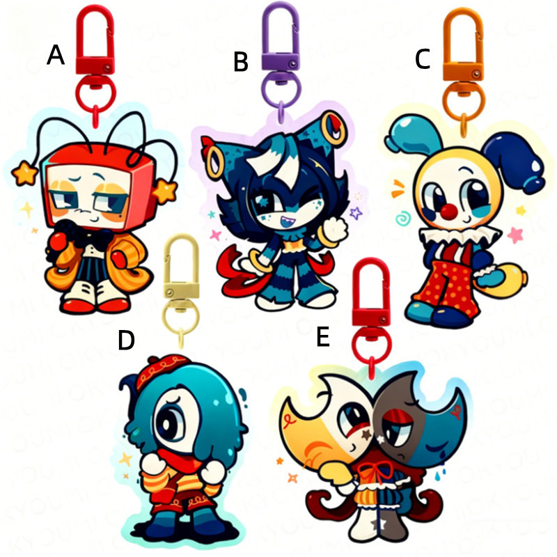 Showtime Toons Acrylic Keychains! Cute cartoon game Character pendant