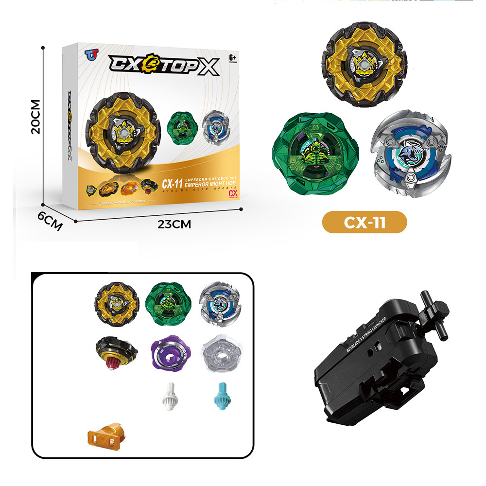 Beyblade X CX-11 Emperor Might Deck Set UX-15 Spinning Toy Metal