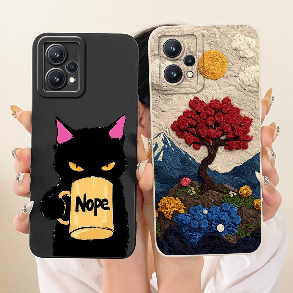 Dành Cho Realme RMX3478 Dành Cho Realme Q5 Ốp Lưng Silicon Thời Trang Sang Trọng Mát Kawaii Vỏ Sơn Dễ Thương Cho Real me Q5