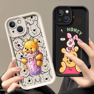 Tương thích với Vivo V50 V60 Lite V60E Y36 Y78 Y76S Y77 Y100 Y04 Y29S Ốp Điện Thoại Winnie the Pooh Ăn Kem Silicon Mềm