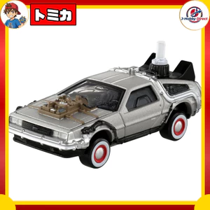 Takara Tomy Tomica Premium Unlimited – Back to the Future Part III Time Machine Die-Cast Mini Car Toy (Standard / Rail-Wheel Versions) – Ages 6+