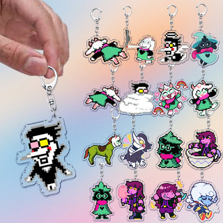 Cute Game Deltarune Ralsei Keychains for Accessories Kris Susie Spamton Undertale Jewelry Keyrings Chibi Charm
