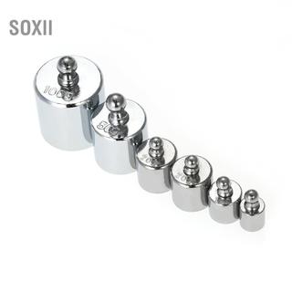 soxii 6 chiếc Trọng lượng 5g 10g 2x20g 50g 100g Gram Bộ quả cân hiệu chuẩn chính xác Bộ tổng 200g có nhíp để cân bằng cân