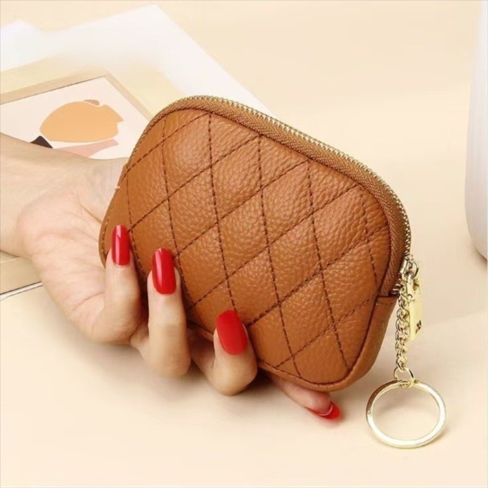 Ví dây kéo SNUGHOUSE, Ví đựng tiền xu Mini cầm tay bằng da PU, Chìa khóa ô tô thông thường đa năng