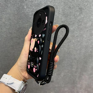 Ốp điện thoại 3 trong 1 honor X9C 5G X9A X9B X9D X9 X9C SMART 5G Vỏ mềm thiết kế mới thẩm mỹ gương trang điểm mèo dễ thương có giá đỡ & dây buộc cho bé gái JTDTMZJ01