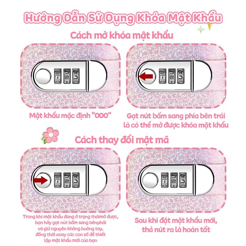 Sổ Tiết Kiệm Đựng Tiền Lấp Lánh Cao Cấp - Bạn Đồng Hành Lý Tưởng Cho Hành Trình 100 Ngày Với Khoá Mini An Toàn