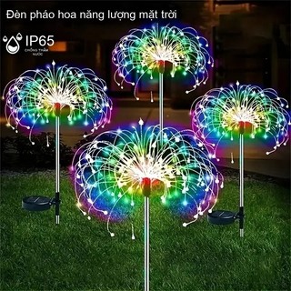 Đèn LED Năng Lượng Mặt Trời Hình Pháo Hoa Trang Trí Ngoài Trời Sân Vườn Lối Đi Tiệc Giáng Sinh Đám Cưới
