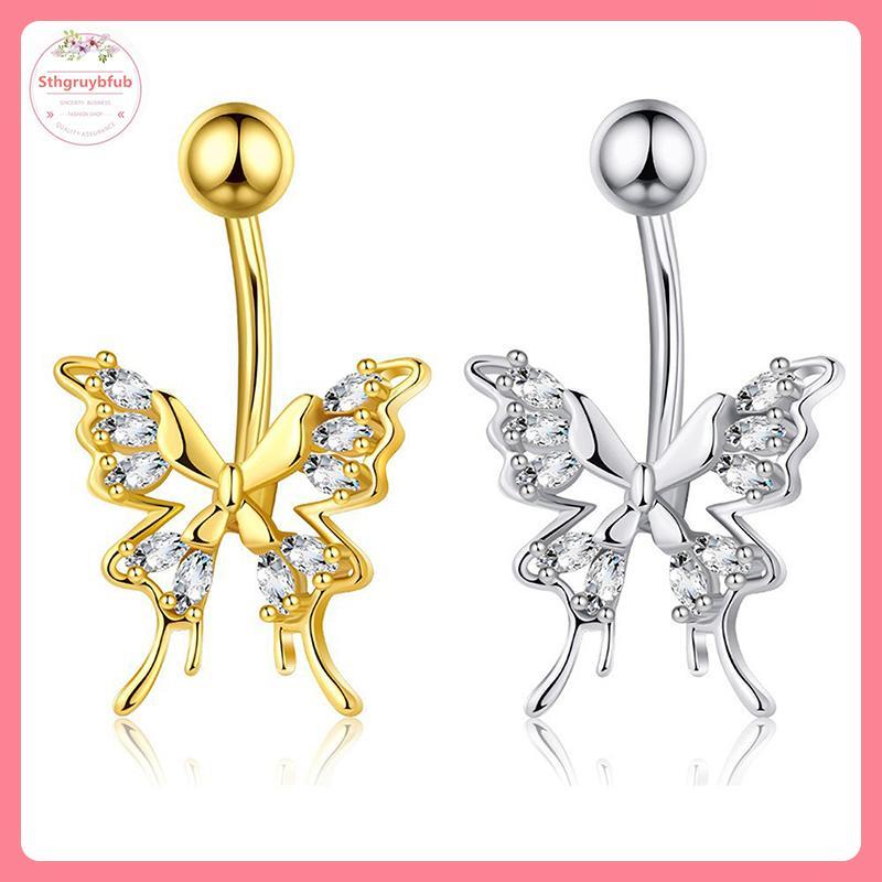 Nhẫn Rốn Thép Không Gỉ Phong Cách Đơn Giản, Dành Cho Bé Gái Và Phụ Nữ