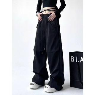 Quần Dù Ống Rộng Phong Cách Douyin Y2K Hottrend, Dây Rút Eo, 2 Size L & XL, Chính Hãng HoodieX
