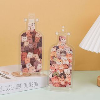 Chó Mèo Sửa Chữa Chết Le Acrylic Xếp Hình Thú Cưng Dễ Thương Trong Chai Sáng Tạo Trang Trí Quà Tặng