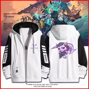 GC1 GIÁ TRỊ anime Dây Kéo Áo Khoác Áo Khoác Unisex Dài Tay Top GC1