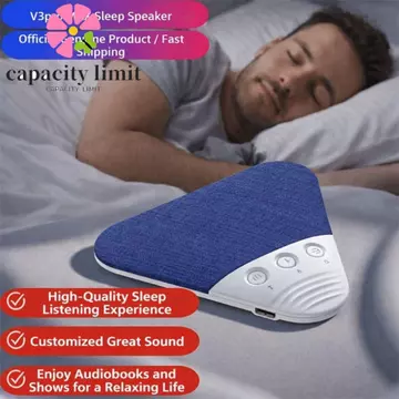 GIỚI HẠN NĂNG LƯỢNG Loa ngủ dưới gối, Loa Bluetooth không dây có độ ồn trắng tích hợp Bluetooth 5.4, Âm thanh HiFi Thiết kế siêu mỏng Gối hẹn giờ 3 cấp Loa Bluetooth