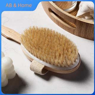 ABQ Phòng Tắm Body Bàn Chải Tay Cầm Dài Tắm Lông Tự Nhiên Bàn Chải Tẩy Tế Bào Chết Massage Có Tay Cầm Bằng Gỗ Chải Khô Dụng Cụ Tắm VN
