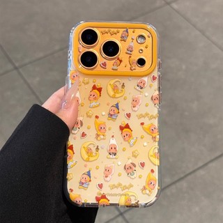Bảo vệ toàn bộ ống kính Phim hoạt hình dễ thương Mặt trăng vàng lấp lánh Starman Vỏ điện thoại cho iPhone 17Promax 17Pro 15 16 Promax Vỏ chống sốc ngọt ngào nữ tính
