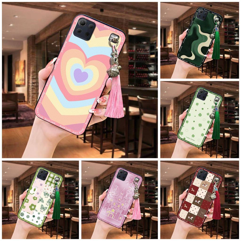 Ốp Điện Thoại Tua Rua Chuông Cho LG K92 5G / Q92 Hoạt Hình Dễ Thương Chống Bụi Thiết Kế Thời Trang Bọc Toàn Bộ Silicon Mềm Chống Thấm Nước Chống Va Đập Graffiti TPU Bảo Vệ Bền Đẹp Chống Sốc