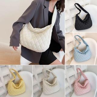 Túi đeo vai kẻ sọc WOAY Cotton có đệm nhẹ Túi đeo nách lớn
