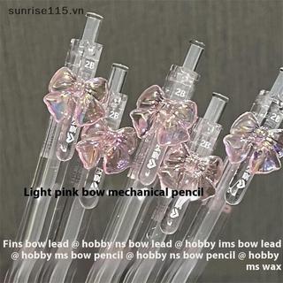 SSVN 1 / 4 CÁI 0.5 / 0.7mm 2B Đổ lại bút chì tự động dễ thương Kawaii Màu trong suốt Nơ Bút chì cơ khí Trường học Đồ dùng văn phòng Văn phòng phẩm.