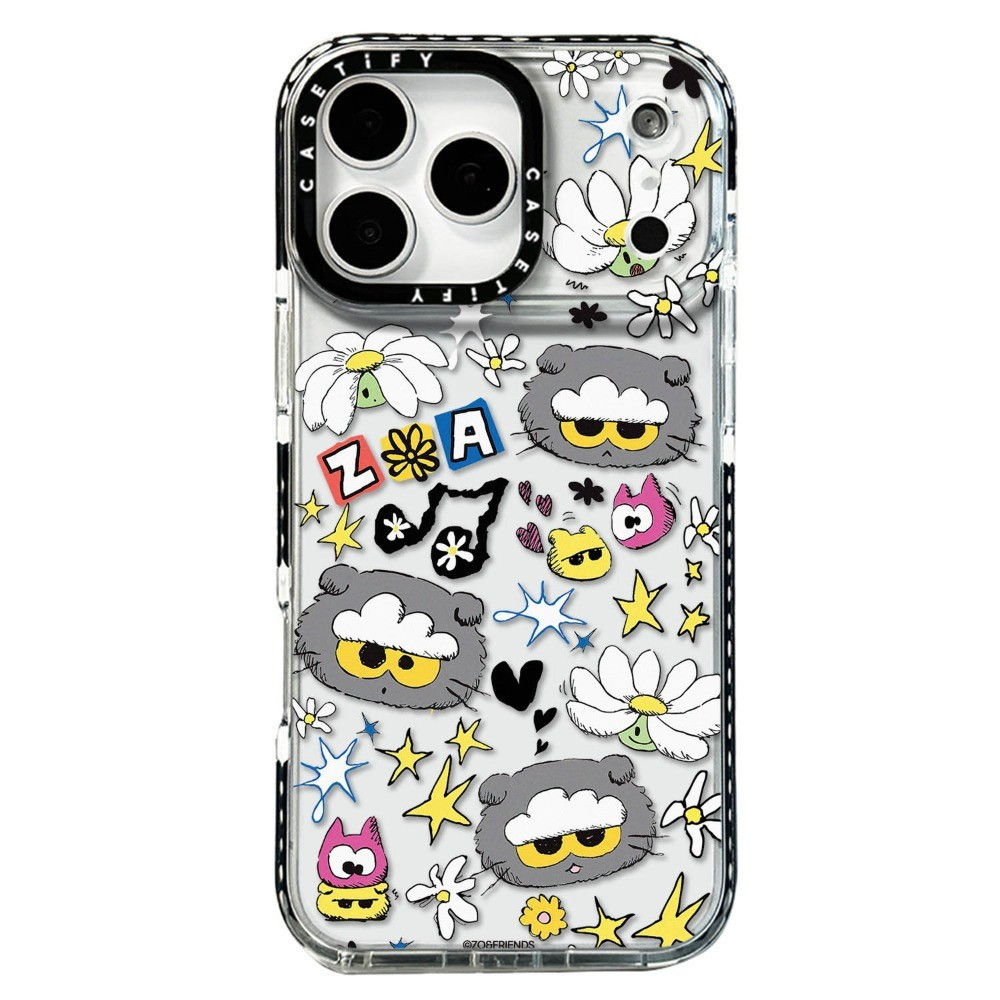 Ốp Điện Thoại Mèo Con Hoạt Hình Màu Xám Cho IPhone 17 ProMax 17Air 16 15 14 13 12 11 ốp lưng iphone