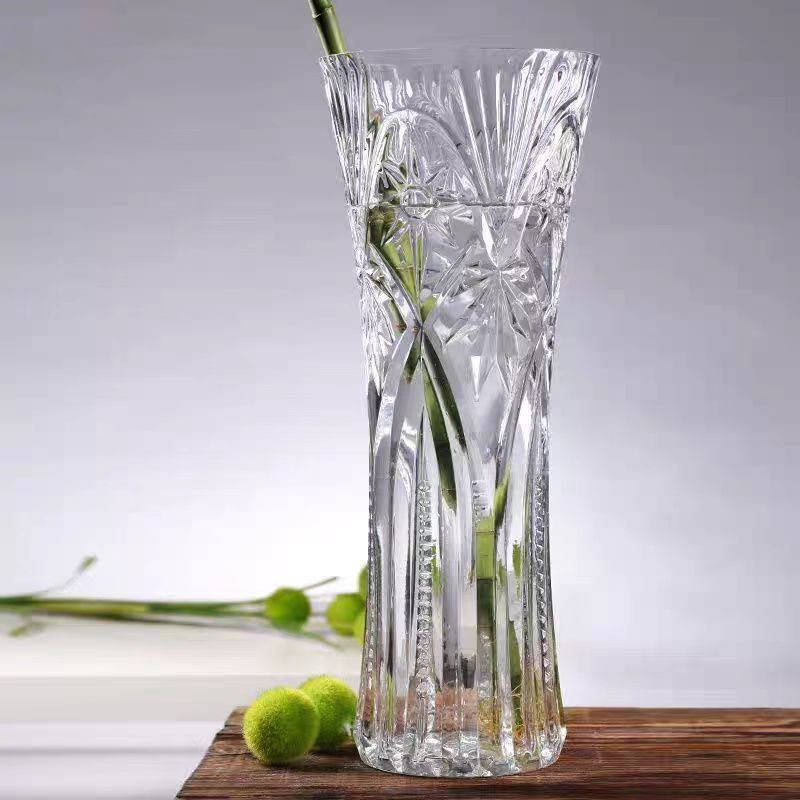 Bình thủy tinh sàn cực lớn Đường kính lớn Thủy canh Tài lộc Tre Hoa khô Sắp xếp hoa Trang trí phòng khách Cây xanh N2WR