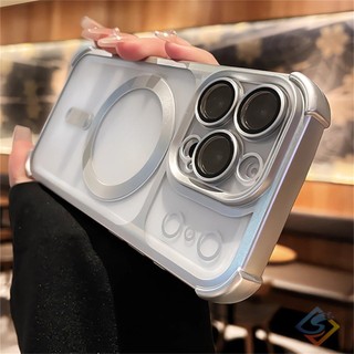 Ốp điện thoại mờ mạ 6D mới cho IPhone 17 Pro Max 13 14 15 16 Pro Max Vỏ từ tính mềm Vỏ chống sốc