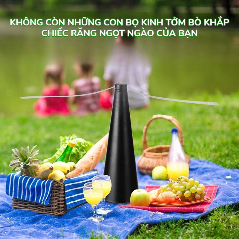 Quạt đuổi ruồi bảo vệ thực phẩm, nhỏ gọn, bền, trong nhà ngoài trời, gia đình, nhà hàng