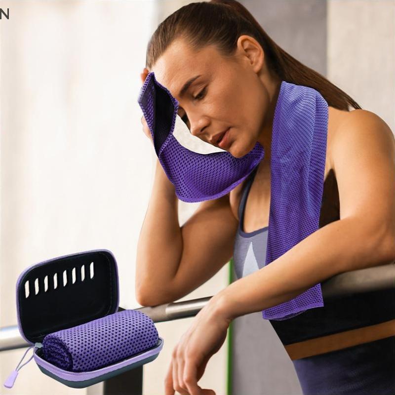 Khăn Làm Mát Cắm Trại NS Có Vỏ EVA, Khăn Đá Du Lịch Nhỏ Gọn & Di Động Khăn Lau Khô Cho Thể Thao Tập Gym, Đi Bộ Đường Dài Và Yoga NS