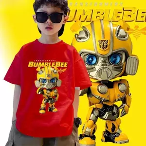 áo cửa shop cotton 3-12 Bumblebee Teen Male em trẻ áo 90-150cm