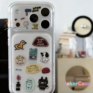 Ốp Lưng Cho IPhone 11 17 16 15 13 14 12 Pro Max 17AIR 15 7 8 Plus X XR Max Bìa mềm trong suốt thời trang Puppy Graffiti