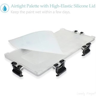 HIGHVIEWLS Khay Sơn, Chảo Nửa Chống Rò Rỉ Kín Khí Pallet Tranh Màu Nước, Acrylic Di Động 12 / 24 / 36 Wells Khay Sơn Hộp Tranh Màu Nước