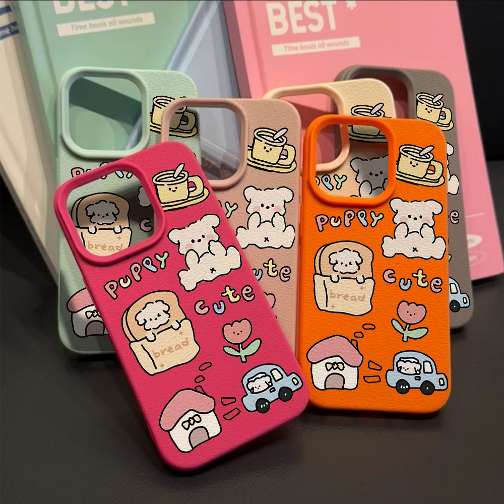 Chó con dễ thương mềm mại hàng ngày cho 16 trường hợp điện thoại iPhone 17Air Vải 14 13 11Pro