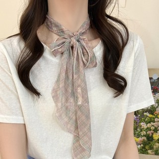 Khăn lụa in vải Nhật Bản và Hàn Quốc, Khăn quàng cổ thời trang cổ điển, Phụ kiện du lịch ngoài trời xuân hè dành cho nữ