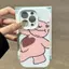 Pink Heart Cub cho 16 trường hợp iPhone 17Air Fine Hole Silicone Case 14 13 11Pro