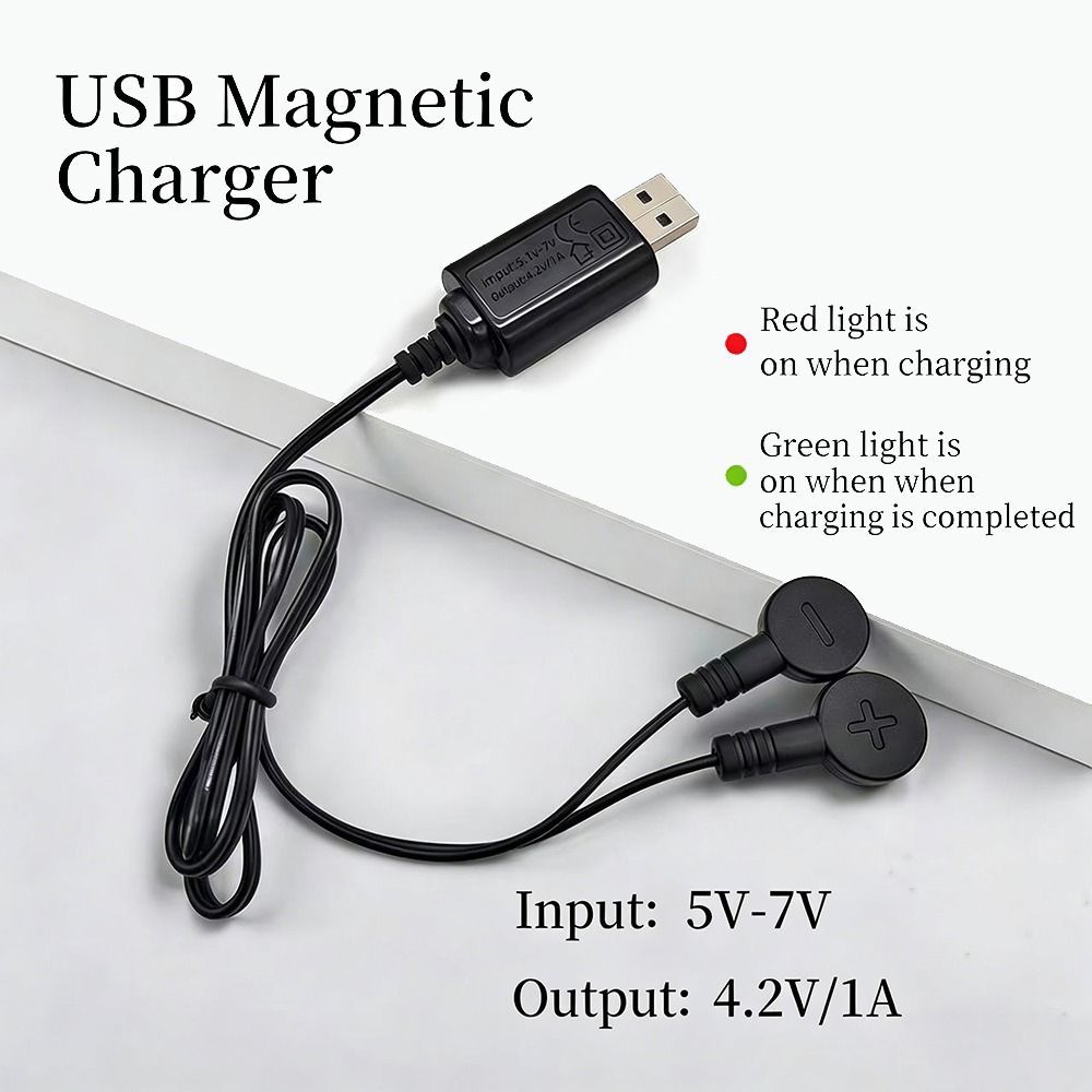 DAYBREAK 1 Bộ sạc pin Lithium, Cáp sạc pin từ tính USB, Bộ sạc từ tính USB 3.7V 4.2V bền bỉ cho pin 18650 16340 26650