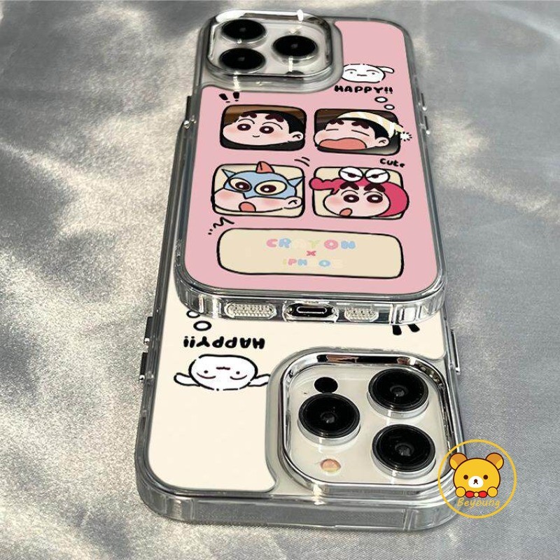 Ốp Điện Thoại Crayon Shin-chan Ngộ nghĩnh Cho Redmi Note 15 14 13 12 12R 12T 11T 11 SE 11E Pro Plus 10 9 8 7 Pro Max 12 Turbo 11S 10S 9S 9T 5G 4G Vỏ Hoạt Hình Mặt Sau Gương Dễ Thương Bao da