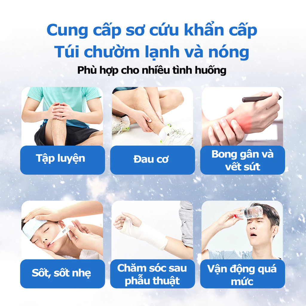 【COD】Mẫu mới túi chườm đá lạnh dạng gel 44cm*17cm y tế tái sử dụng, giảm đau và sưng tấy nhanh chóng an toàn.