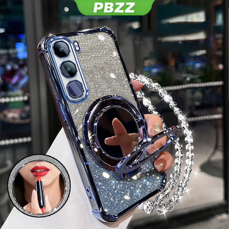 Ốp Lưng Cho Vivo Y04 4G Y19S V40 LITE vivo y29 4g y29s Y39 Y04S V50 LITE 5g Vỏ Điện Thoại Vỏ Mềm Chống Sốc Thiết Kế Mới Gương Thẩm Mỹ Có Giá Đỡ SJSFHZJ01