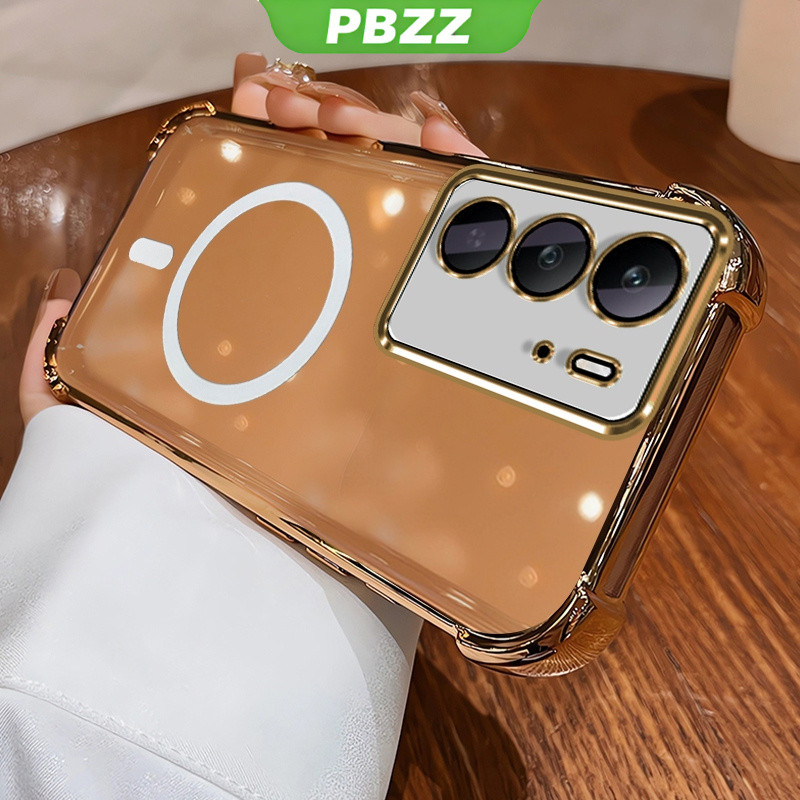 Ốp Lưng Cho Realme C67 C65 4G Realme C75 c75X C71 4G Vỏ Điện Thoại Vỏ Mềm Silicon Chống Sốc Thiết Kế Mới Thẩm Mỹ Rõ Ràng Với Từ Tính Không Dây SJBSWX11
