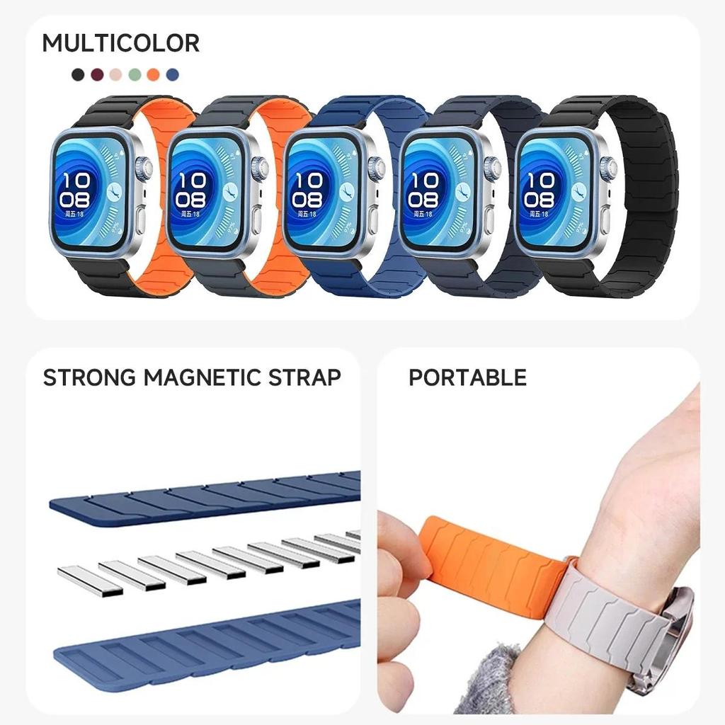 Dây đeo vòng silicon từ tính cho Huawei Watch Fit 5 Pro/Fit 5/Fit 4 Pro/Fit 4/Fit 3, dây thay thế thể thao