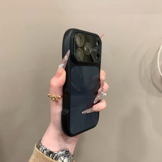 Cao Cấp Aurora Eo Nhỏ Cửa Sổ Lớn Ốp lưng Di Động Thích Hợp Cho iPhone17 Pro Max 16 15 14 13 Pro Max Chống Sốc Bảo Vệ Camera Mặt Sau Cứng Chống Rơi